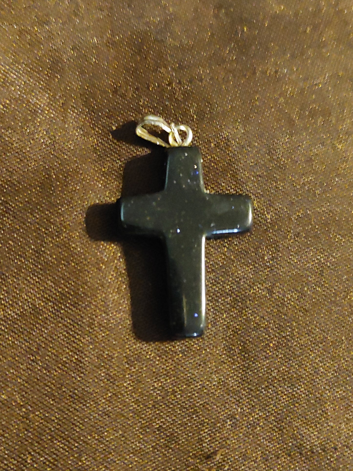 Blue Sandstone Cross Pendant